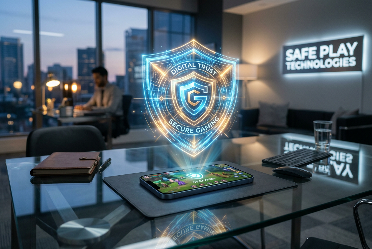A digital shield icon representing secure online gaming evaluation.